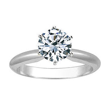 Load image into Gallery viewer, 1/3 0.33 Carat Round Solitaire 14K White Gold IGI Certified Diamond Engagement Ring (F-G Color I1-I2 Clarity)
