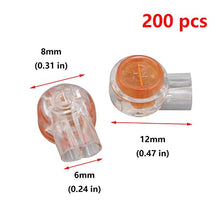 Load image into Gallery viewer, Antrader Waterproof Orange Clear UY Connector K1 for Telephone Pack of 200
