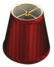 Load image into Gallery viewer, Royal Designs CS-1010-5-BUR/ST Clip On Empire Chandelier Lamp Shade, 3&quot; x 5&quot; x 4.5&quot;, Burgundy Stripe
