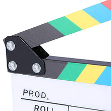 Load image into Gallery viewer, Neewer Acrylic Plastic 10x8&quot;/25x20cm Director&#39;s Film Clapboard Cut Action Scene Clapper Board Slate with Color Sticks
