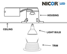 Load image into Gallery viewer, NICOR Lighting 6 inch Bronze Recessed Baffle Trim, Fits 6 inch Housings (17511BZ)
