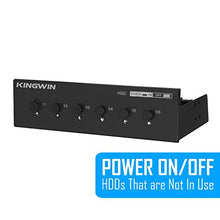 Load image into Gallery viewer, Kingwin Hard Drive Power Switch Module for 2.5 inch/3.5 inch SATA HDD/SSD.  Optimized for SSD, Power On or Off HDDs as Wish, Controls up to Six HDDs, and Provide Longevity to Your Hard Drives
