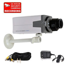 Load image into Gallery viewer, VideoSecu 700TVL Built-in 1/3&quot; CCD CCTV Home Security Camera with 3.5-8mm Lens, Camera Power Supply, Extension Cable, Camera Bracket 1LV
