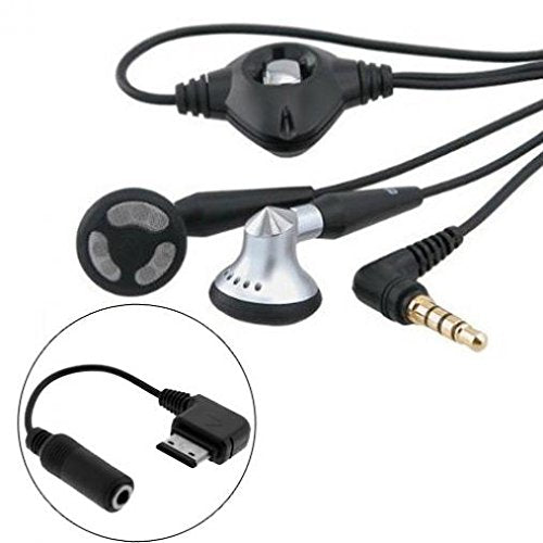 Wired Headset Handsfree Earphones Dual Earbuds Headphones w Mic with with S20-Pin Adapter [Black] for Net10 Samsung T201G - Net10 Samsung T401G - Net10 Samsung T404G - Straight Talk Samsung T401G