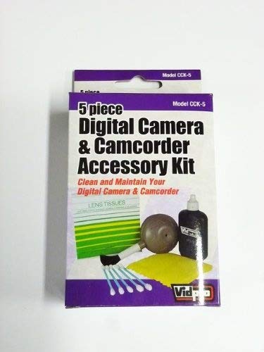 Synergy D Camcorder Cleaning Kit Works With Sony HDR-AZ1 Digital Camera Includes: Dust Blower Brush, Bottled Lens Solution, Non-Abrasive Cleaning Cloth, 25 Pack Lens Tissue, 5 Cotton Swabs