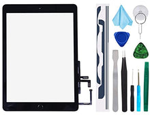 Load image into Gallery viewer, T Phael Black Digitizer Repair Kit for 2017 iPad 9.7(A1822, A1823) Touch Screen Digitizer Replacement with Home Button + Tools Kit + PreInstalled Adhesive
