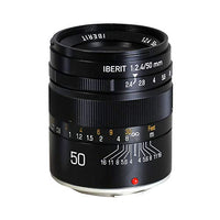 KIPON IBERIT 50mm F2.4 Full Frame Lenses for Fuji X Mount Mirrorless Camera (Black)