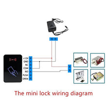 Load image into Gallery viewer, ID Card Reader+ 5 Kinds of Mini Electric Lock for Access Control System,Locker Small Electric Lock (Mini Lock D)
