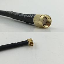 Load image into Gallery viewer, 12 inch RG188 RP-SMA MALE to MC CARD MALE ANGLE Pigtail Jumper RF coaxial cable 50ohm Quick USA Shipping
