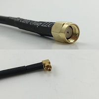 12 inch RG188 RP-SMA MALE to MC CARD MALE ANGLE Pigtail Jumper RF coaxial cable 50ohm Quick USA Shipping