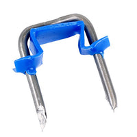 Gardner Bender MSI-50B Insulated Metal Staple,  Inch., Secures (NM) Non-Metalic, BX, MC, AC & UF Cable, Polyethylene - UV Resistant, Splinter Free, 50 Pk., Blue