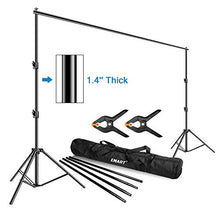 Load image into Gallery viewer, Emart Photo Video Studio Backdrop Stand, 10 x 12ft Heavy Duty Adjustable Photography Muslin Background Support System Kit
