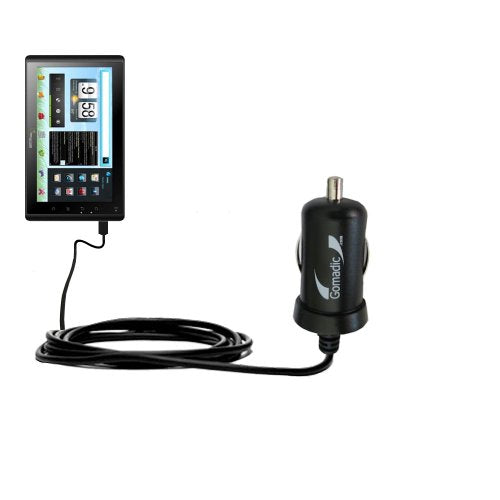 Gomadic Intelligent Compact Car/Auto DC Charger Suitable for The Visual Land Connect 9 (VL-879 / VL-109) - 2A / 10W Power at Half The Size. Uses Gomadic TipExchange Technology