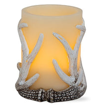Load image into Gallery viewer, TAG Woodlands, Joy to the World Collection Antler Flameless LED Pillar Candle
