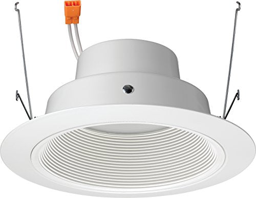 Juno Lighting G4 DB 06LM 30K 90CRI 120 FRPC WWH Juno J6RL 6 Inch Baffle Retrofit Trim in White, 3000K, 90 CRI, 11.4W, 600 Lumens