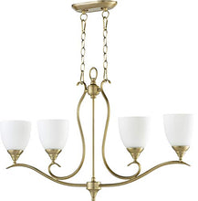 Load image into Gallery viewer, Quorum 664-4-80 Four Light Island Pendant, Brass
