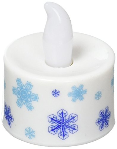 Biedermann & Sons LED Snowflakes Tea Lights, Multi-Color, Box of 6