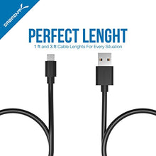 Load image into Gallery viewer, Sabrent [6-Pack] 22AWG Premium Micro USB Cables (X3-3ft + X3-1ft) High Speed USB 2.0 A Male to Micro B Sync and Charge Cables [Black] (CB-U631)
