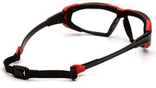 Load image into Gallery viewer, Pyramex Highlander Safety Eyewear, Clear Anti-Fog Lens With Black/Red Frame
