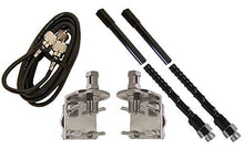 Load image into Gallery viewer, ProComm HSD995-4B 4&#39; Dual Black Fiberglass CB Radio Antenna Kit w/Mirror Mounts
