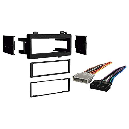 Compatible with Chrysler Town & Country Mini Van 1990 2000 Single DIN Stereo Harness Radio Dash Kit