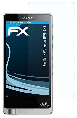 atFoliX Screen Protection Film Compatible with Sony Walkman NWZ-ZX1 Screen Protector, Ultra-Clear FX Protective Film (3X)
