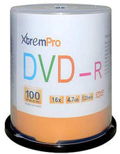 Load image into Gallery viewer, XtremPro DVD-R 16X 4.7GB 120Min DVD 100 Pack Blank Discs in Spindle - 11033
