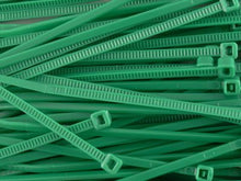 Load image into Gallery viewer, 8 Inch Green Miniature Cable Tie - 100 Pack
