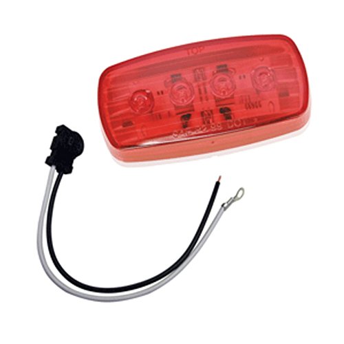Wesbar LED Clearance/Side Marker Light - Red #58 w/Pigtail Marine , Boating Equipment