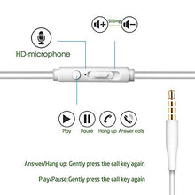 Load image into Gallery viewer, Universal Wired Earphones with Mic Stereo for iPhone, iPod, iPad, Samsung, Android Smartphone, Tablets, MP3 Players 3.5MM Jack (White)
