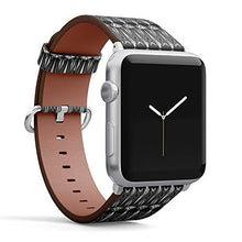 Load image into Gallery viewer, Compatible with Small Apple Watch 38mm, 40mm, 41mm (All Series) Leather Watch Wrist Band Strap Bracelet with Adapters (American Indian Navajo Arts Inspired)
