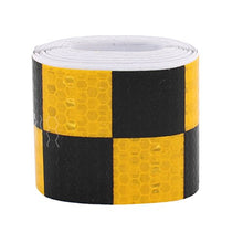 Load image into Gallery viewer, uxcell Yellow Black Lattice Honeycomb Reflective Conspicuity Tape 5cm Width 3 Meters Length
