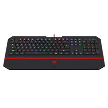 Load image into Gallery viewer, Redragon K502 RGB Gaming Keyboard RGB LED Backlit Illuminated 104 Key Silent Keyboard with Wrist Rest for Windows PC Games (RGB Backlit)
