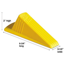 Load image into Gallery viewer, Master Caster 00966 Giant Foot Doorstop, No-Slip Rubber Wedge, 3-1/2w x 6-3/4d x 2h, Safety Yellow
