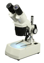 Load image into Gallery viewer, OMAX 20X-40X-80X LED Binocular Student Binocular Stereo Microscope with Reflected (Top) and Transmitted (Bottom) LED Lights
