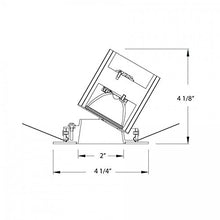 Load image into Gallery viewer, WAC Lighting HR2LEDT509PS930BN Tesla PRO 2&quot; LED Square 0-30 Degree Adjustable Trim with Light Engine 3000K Spot Beam 90CRI, 15, Brushed Nickel
