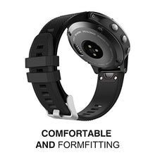 Load image into Gallery viewer, MoKo 22mm Band Compatible with Garmin Fenix 7/Fenix 6/6 Pro/Fenix 5/5 Plus/Forerunner 935/945/Aproach S60/S62/Quatix 6 /MARQ Smart Watch, Soft Silicone Replacement Strap - Black
