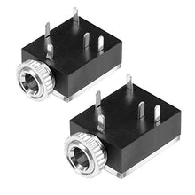 Load image into Gallery viewer, uxcell 2Pcs PCB Mount 3.5mm 5 Pin Socket Headphone Stereo Jack Audio Video Connector Black PJ-324
