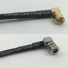 Load image into Gallery viewer, 12 inch RG188 RP-SMA MALE ANGLE to QMA MALE ANGLE Pigtail Jumper RF coaxial cable 50ohm Quick USA Shipping

