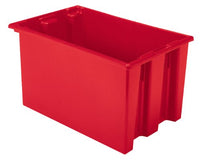 Akro-Mils 35240 Nest and Stack Plastic Storage Container and Distribution Tote, (23-1/2-Inch L x 15-1/2-Inch W x 12-Inch H), Red, (3-Pack)