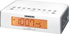 Load image into Gallery viewer, Sangean RCR-5 Compact AM/FM Digital Tuning Clock Radio, White, 10 Memory Preset Stations (5 FM, 5 AM), Adjustable Backlit LCD Display, Digital Tuning, Adjustable Tuning Step, Dual Alarm Timer
