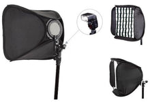 Load image into Gallery viewer, Studio 60cm 24&quot; Easy Fold Open Setup Flash Softbox Diffuser with Eggcrate Grid for Nikon SB-600, SB700, SB910, 900, 400, 800, 28, 23, 25, 24, 26, 27, 80DX, 28DX, 50DX OLYMPUS FL 50R, 36, 50, 40, 36R P
