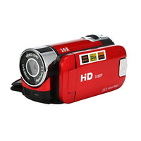 Video Camcorder HD 1080P Handheld Digital Camera 16X Digital Zoom with External Microphone Digital Camcorders (Red)
