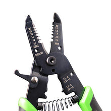 Load image into Gallery viewer, Hilmor 7&quot; Wire Stripper with Rubber Handle Grip, Black &amp; Green, WS7 1885426
