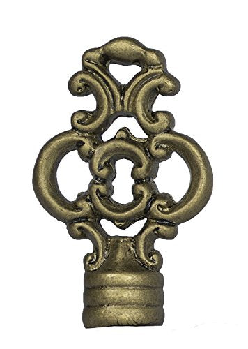 Urbanest Key Lamp Finial, 2 3/8-inch Tall, Antique Gold
