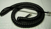 Load image into Gallery viewer, DIY-BizPhones Flat Black 12&#39; Ft Shoretel Compatible Handset Cord IP Phone 400 600 Series 420 480 480G 485 485G 655 655G with 6&quot; Tail/Lead/Leader Charcoal Receiver Curly Coil
