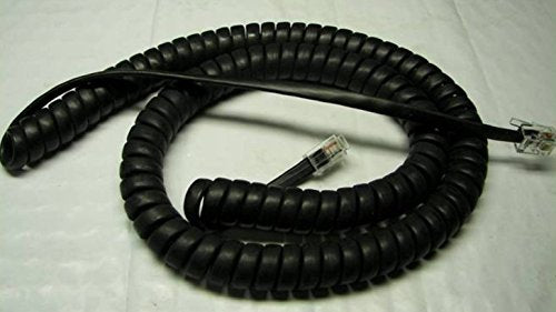 10 Pack of Flat Black 12 Ft Shoretel Compatible Handset Cords IP Phone 400 600 Series 420 480 480G 485 485G 655 655G with 6