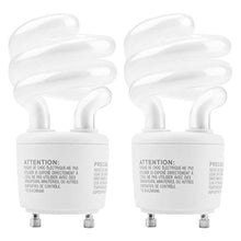 Load image into Gallery viewer, UL-Listed GU24 CFL Light Bulbs JACKYLED Energy Efficient T3 13W 2700K 900lm Spiral GU24 Base Compact Flourescent Bulbs (2-Pack)

