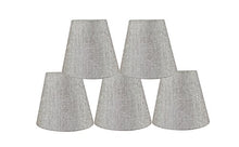Load image into Gallery viewer, Urbanest Set of 5 3-inch by 5-inch by 4 1/2-inch Hardback Chandelier Shade, Metallic Taupe
