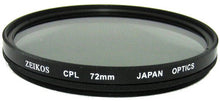 Load image into Gallery viewer, Zeikos ZE-CPL72 72mm Multi-Coated Circular Polarizer Filter
